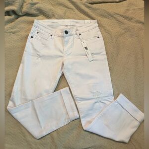 Kut from the kloth white boyfriend jeans